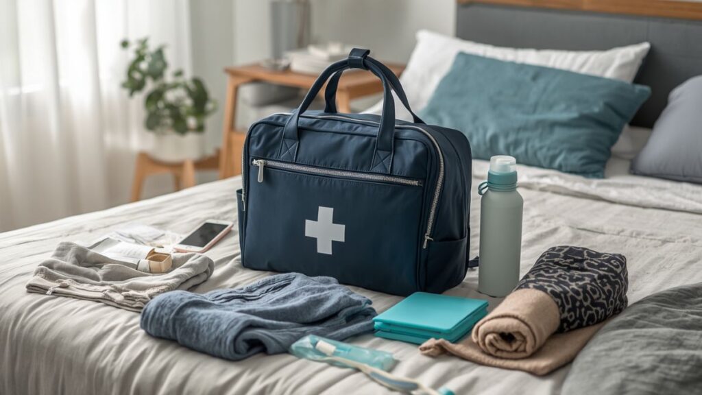 a simple checklist of what to pack for a hospital stay