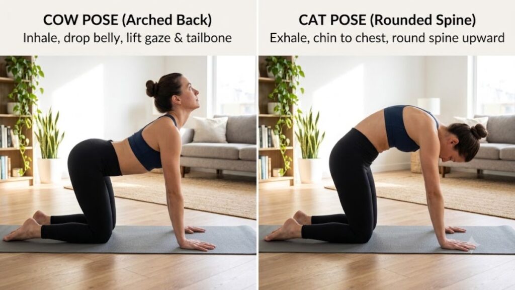 cat cow stretch