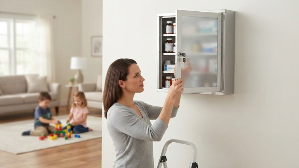 how to store medicines safely at home away from children