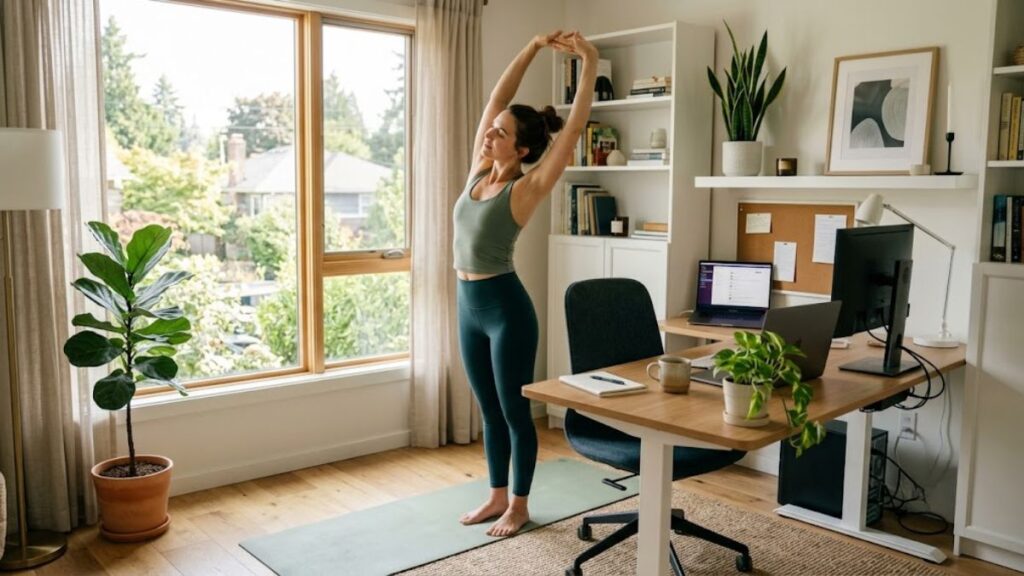 simple morning stretches for people with desk jobs