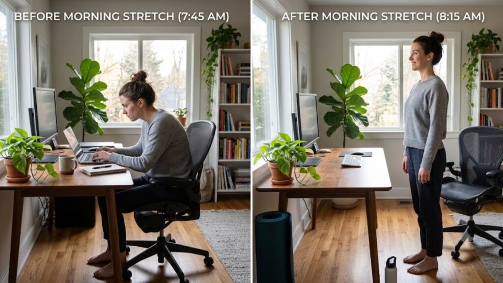why morning stretches are important for desk workers